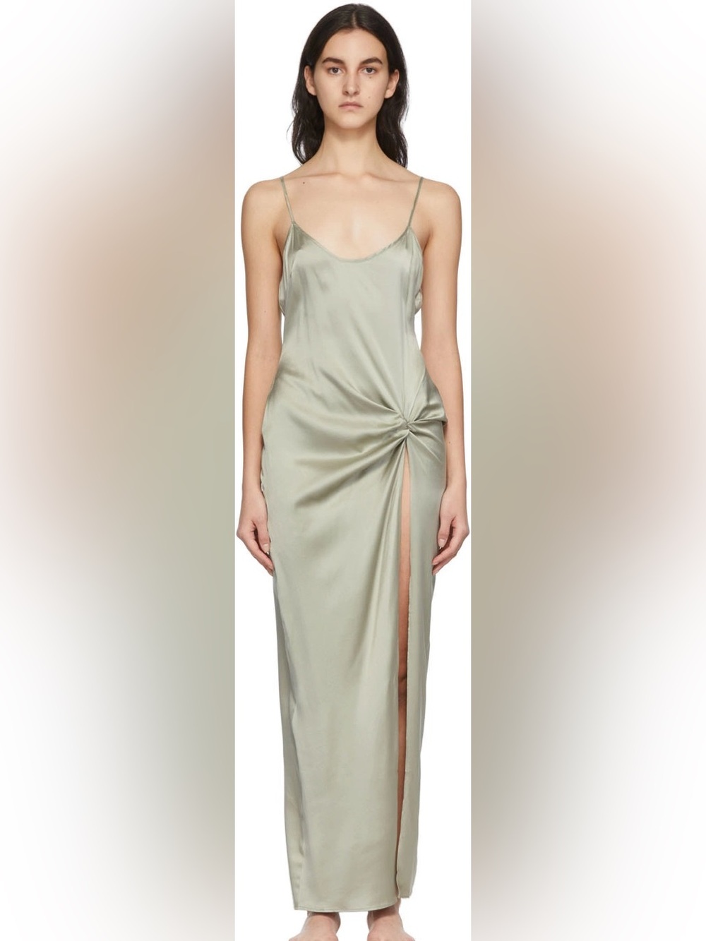 SKIMS SILK SLEEP SLIP WITH HIGH SLIT